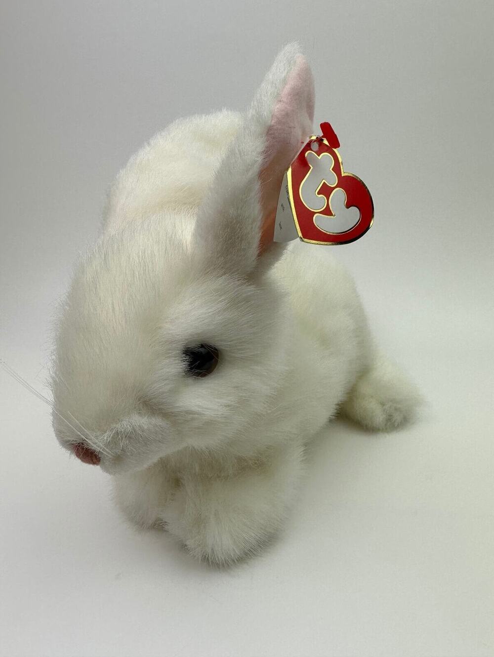 Ty Classics Collection “Bows” the White Bunny Rabbit (10 inch)